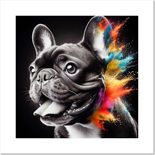 Colorful Gaze: French Bulldog Charm Posters and Art